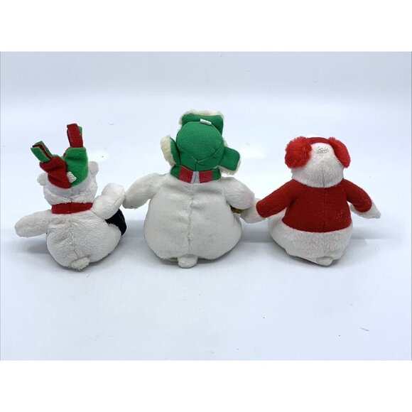 3 2004 Coca-Cola McDonalds Mini Plush Polar Bears 3-4" Christmas Ear Muffs Vtg - Picture 6 of 12